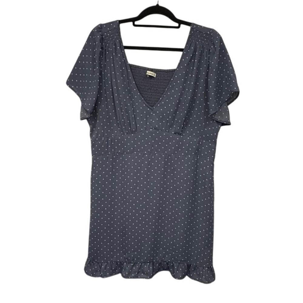 Abercrombie & Fitch Floral Dress XL Above‎ Knee V-Neck Flutter Sleeve Cottage